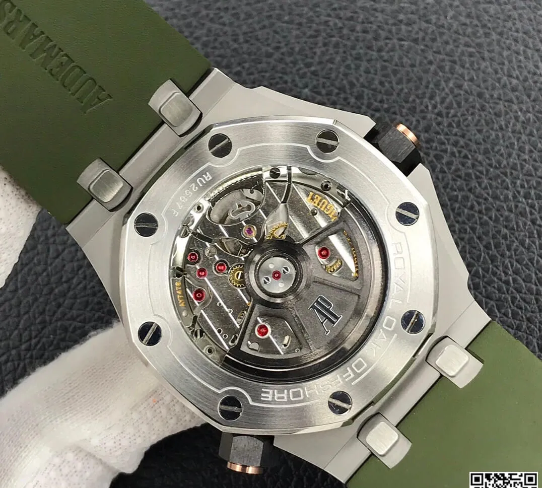 Audemars Piguet Royal Oak Offshore 15720ST.OO.A052CA.01 BF Factory 1:1 Best Edition Replica Watch Green Strap